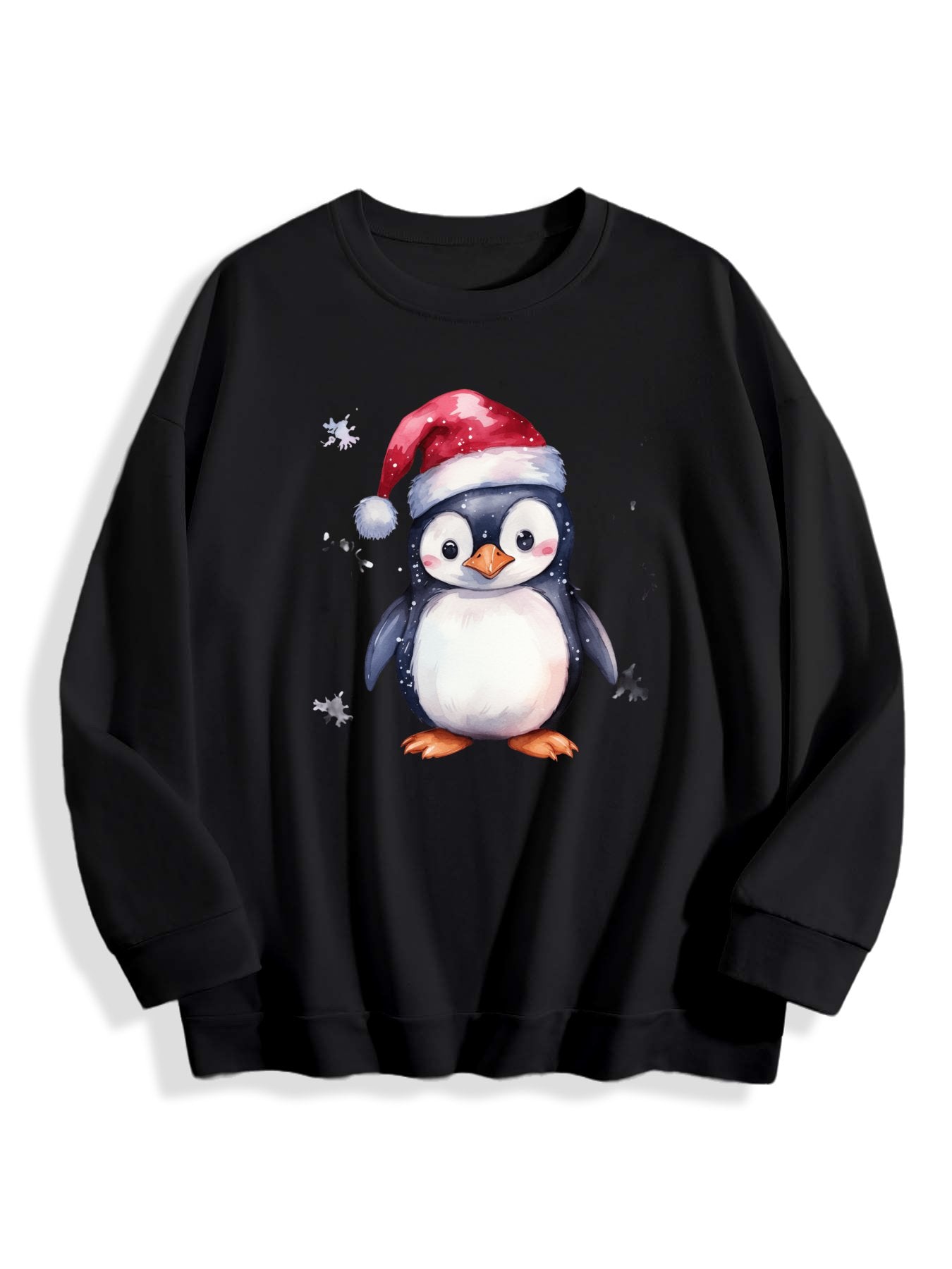 Customized Christmas-themed hoodies are available pengunin