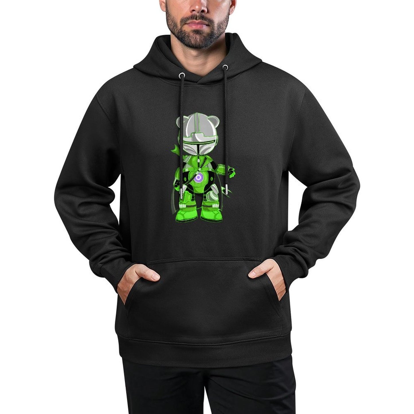 IPIB 250g Hooded Pocket Sweatshirt Front GraphicMen's Hooded  Sweatshirt6000065-6