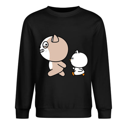 Front Patterned Long Sleeve TopActiveWear Shrink-Resistant