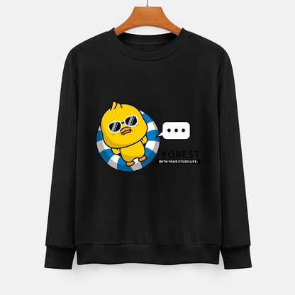  Front Patterned Long Sleeve TopSolid Fade-Proof