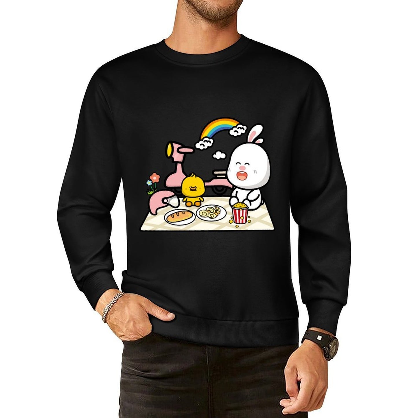 Front Patterned Long Sleeve TopDurable Sport