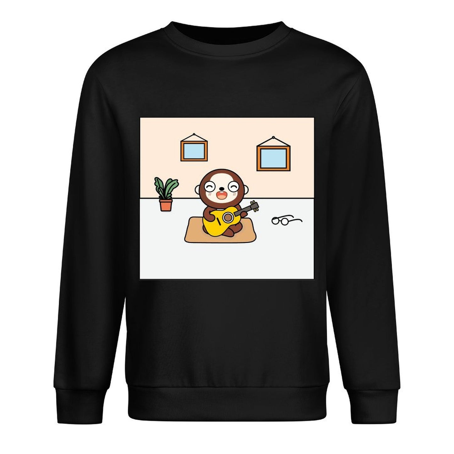 Front Patterned Long Sleeve TopStrong Vibrant Colors