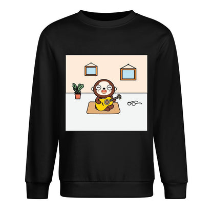 Front Patterned Long Sleeve TopStrong Vibrant Colors