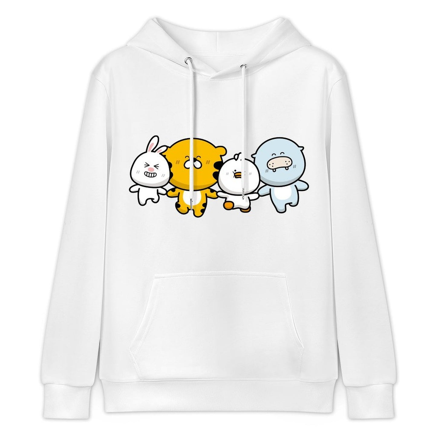 Front Graphic HoodiesDouble-Stitched Natural