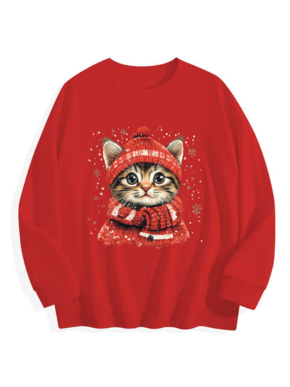 Customizable Christmas-themed long-sleeved Christmas Cat