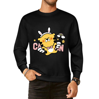 Front Patterned Long Sleeve TopSoftWear Double-Stitched