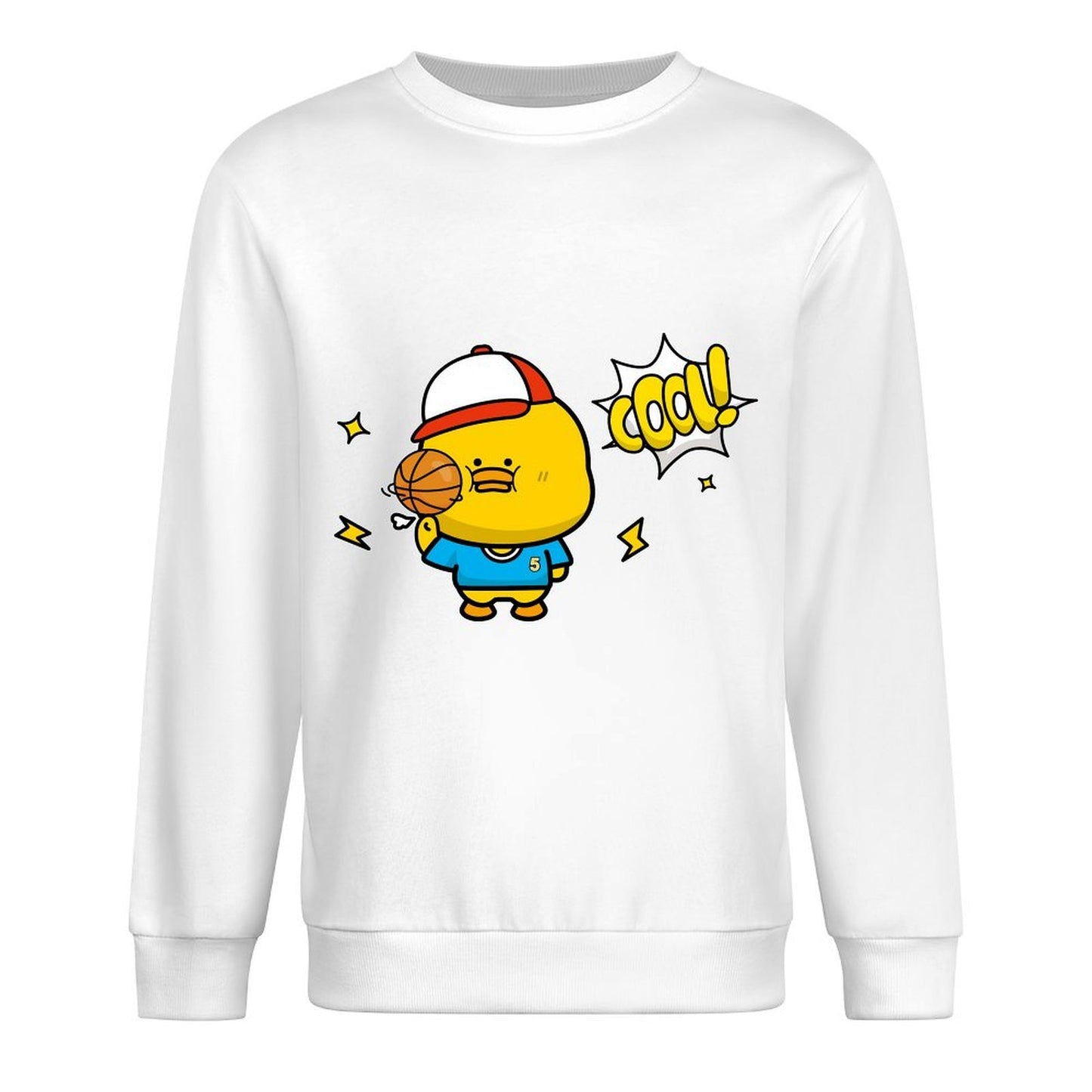 Front Patterned Long Sleeve TopPlain Oversized