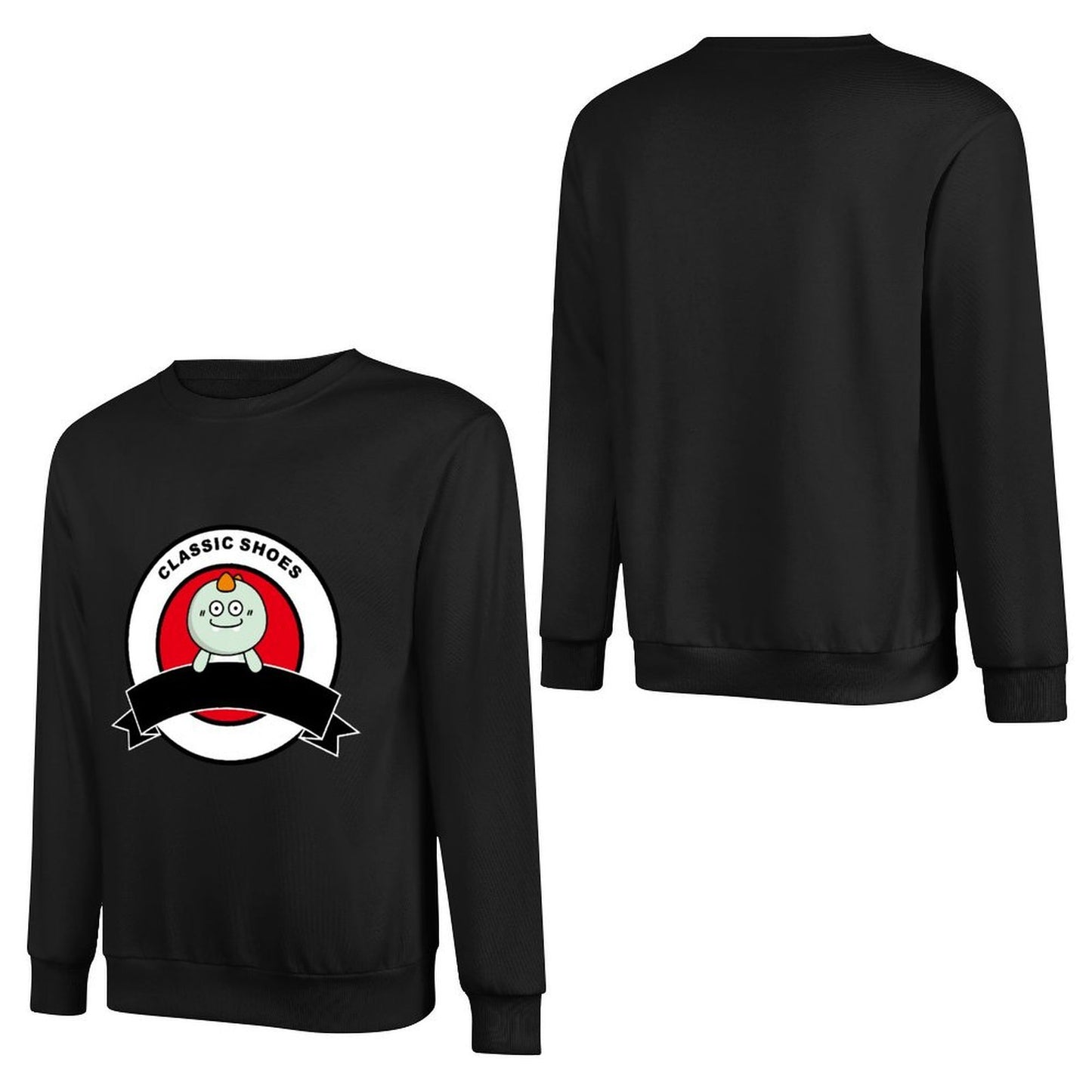 Front Patterned Long Sleeve TopBasic ClassicStyle