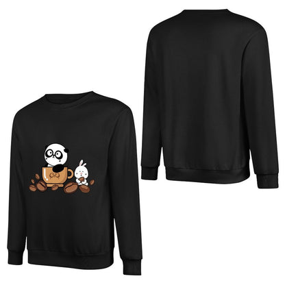 Front Patterned Long Sleeve TopOutdoor LooseFit