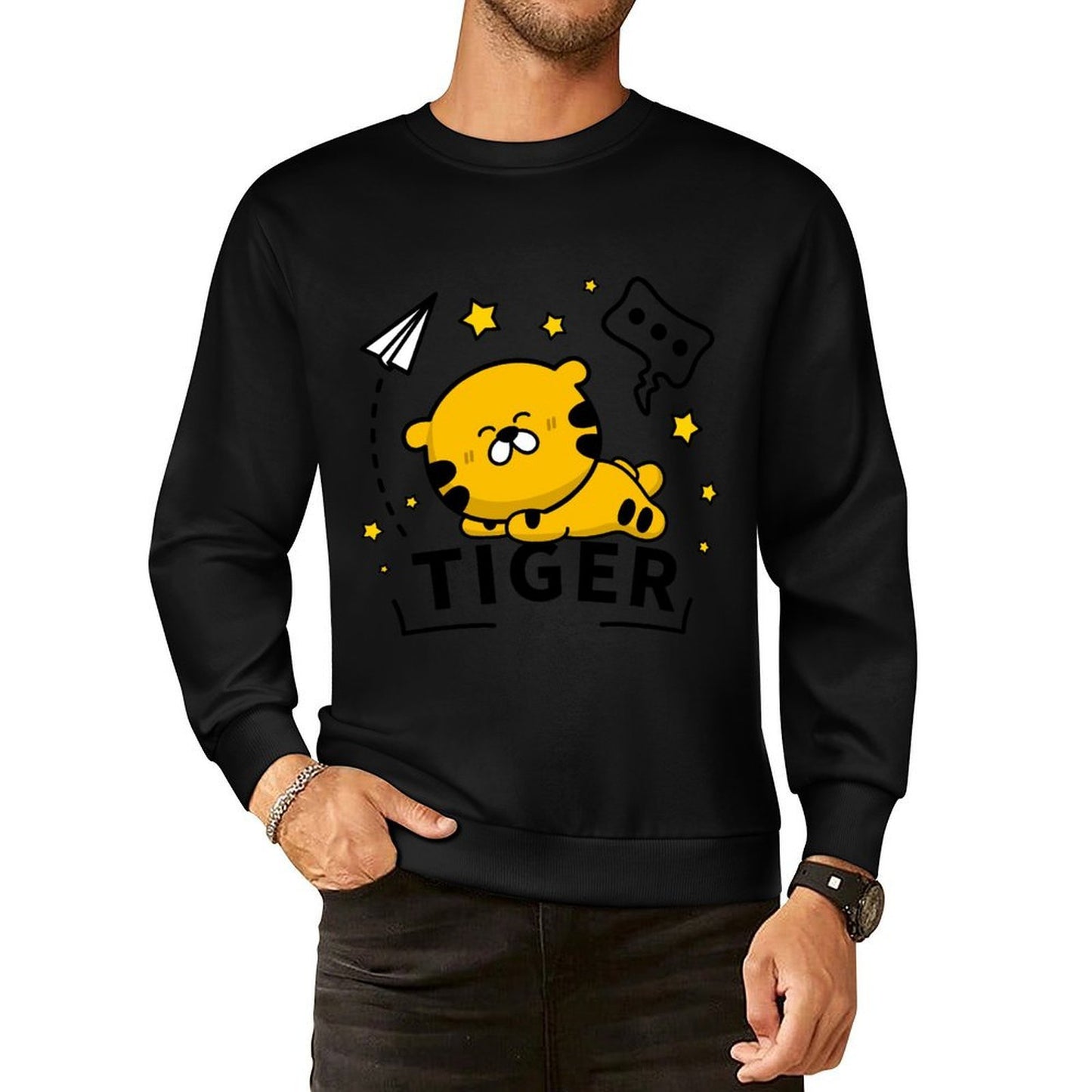Front Patterned Long Sleeve TopYearRound Retro