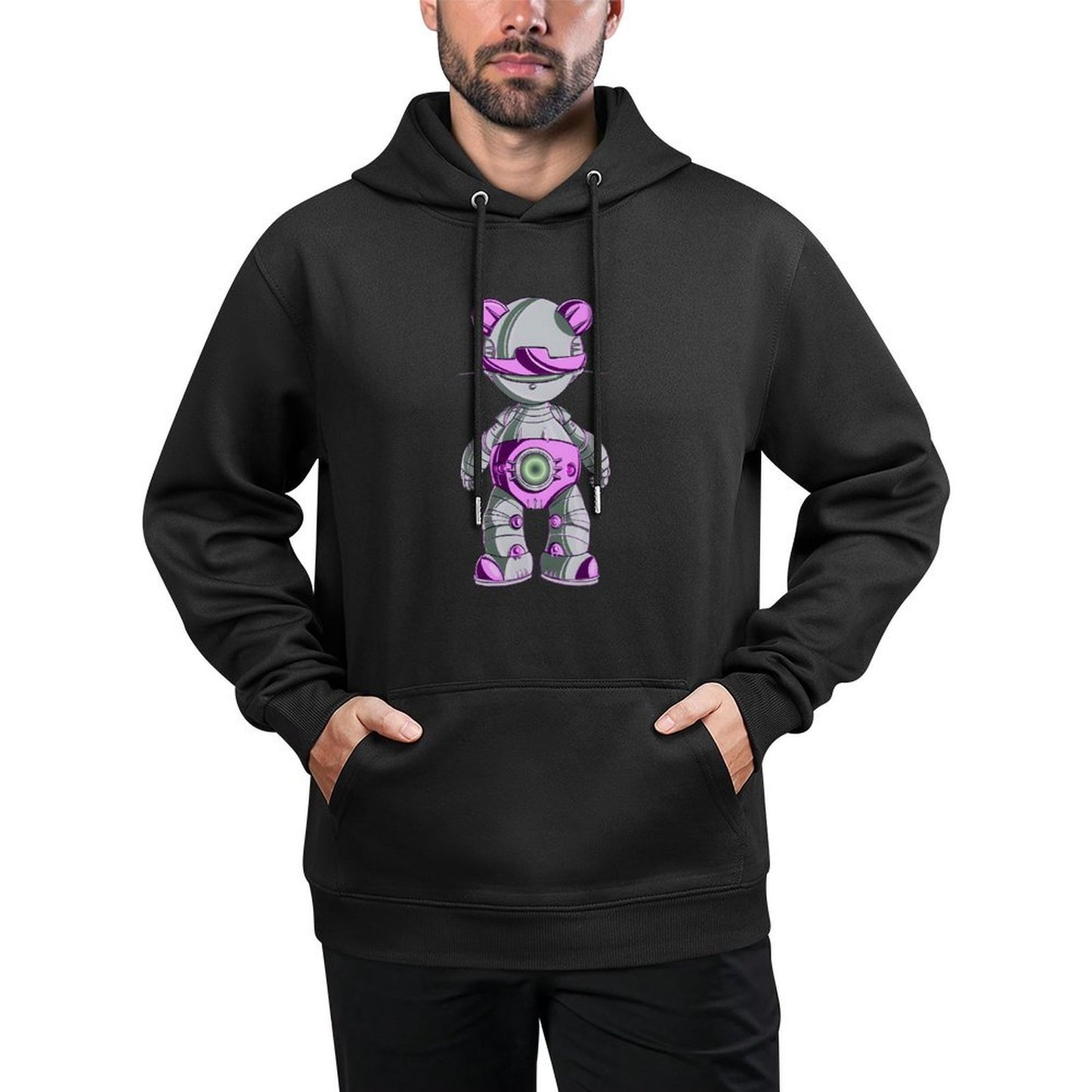 Hoodie Front PatternVintage Shrink-Resistant