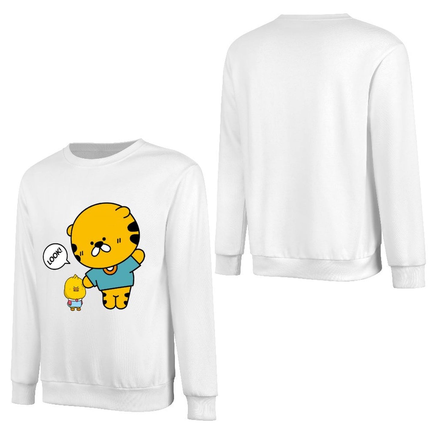 Front Patterned Long Sleeve TopPrinting Slim Fit