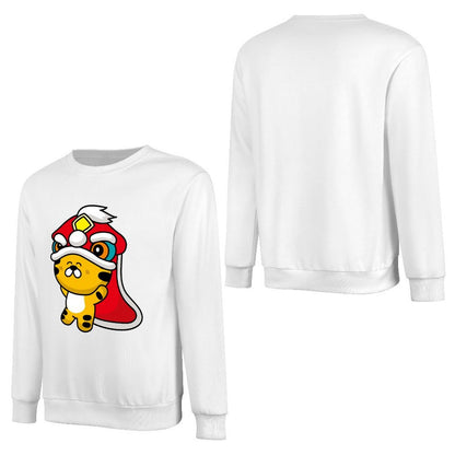 Front Patterned Long Sleeve TopBatch-Printed EasyStyle