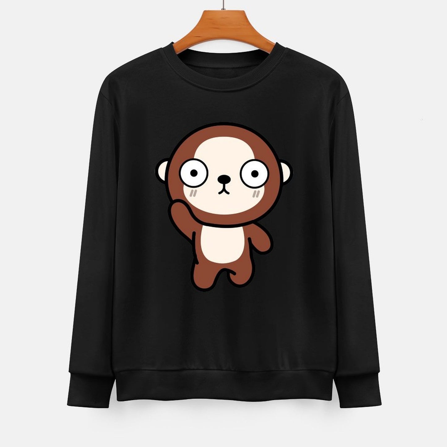  Front Patterned Long Sleeve TopShrink-Resistant TimelessStyle