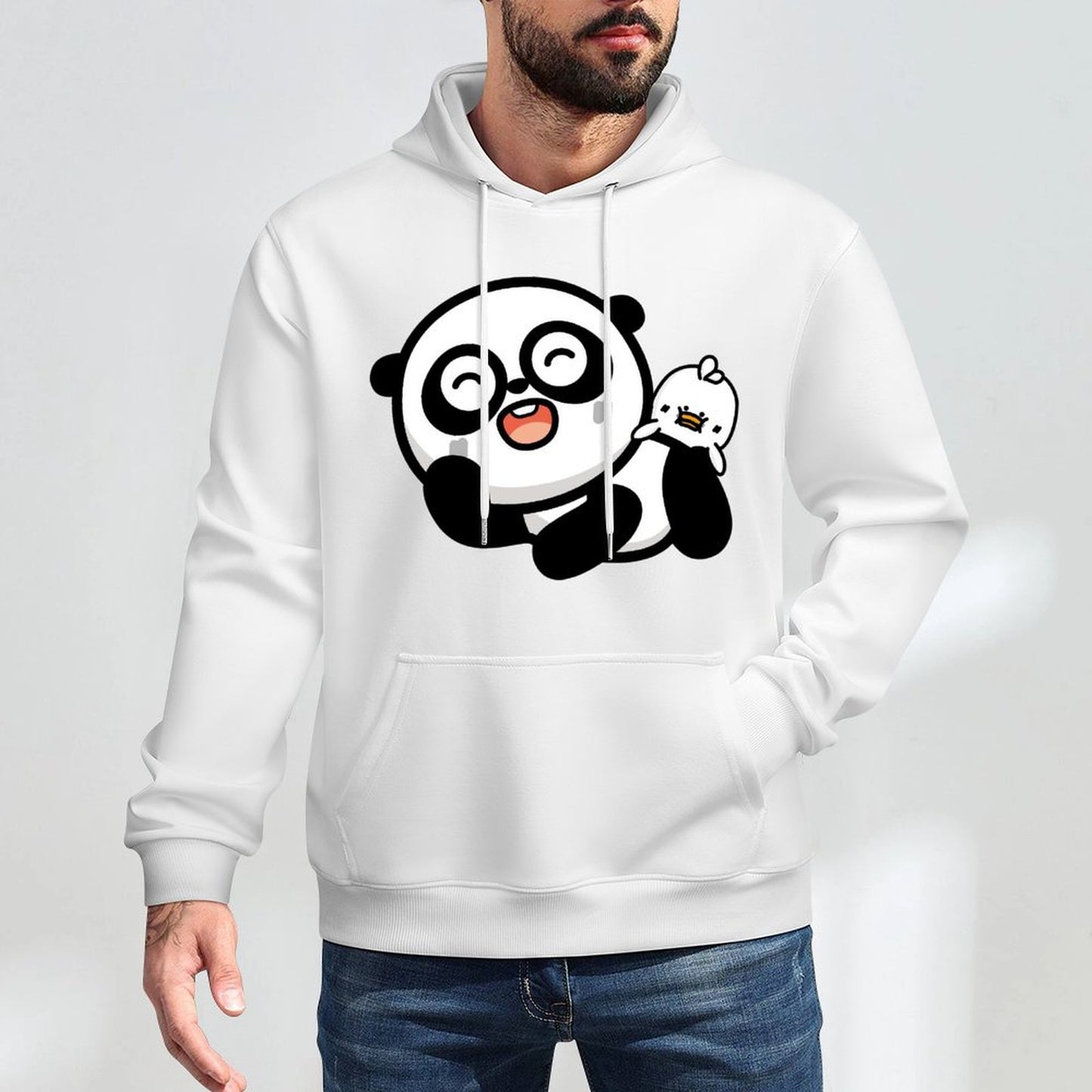 Solid DailyFit Front Graphic Hoodies