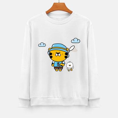 Front Patterned Long Sleeve TopPromotional Relaxed