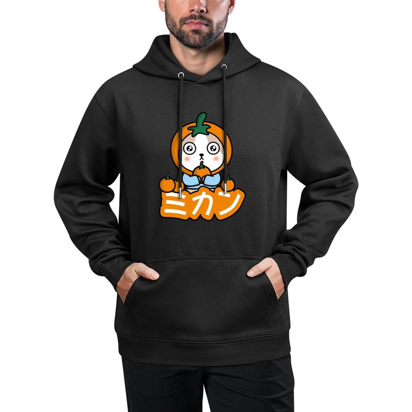 Double-Stitched  Front Graphic Hoodies