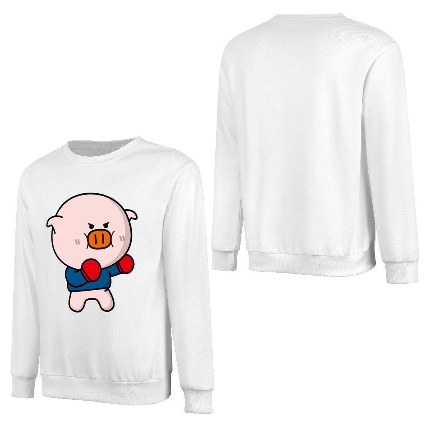 Front Patterned Long Sleeve TopDaily Relaxed Fit