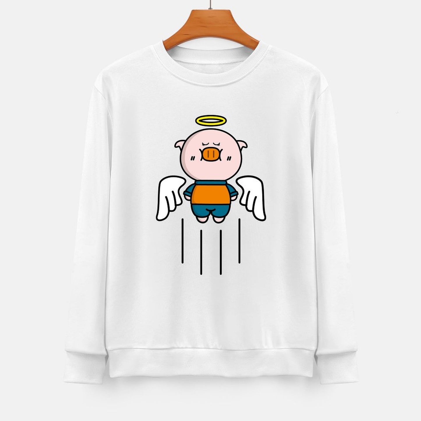 Front Patterned Long Sleeve TopTear-Resistant Street