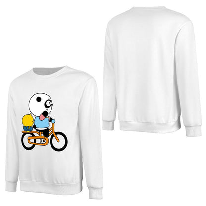 Front Patterned Long Sleeve TopOriginal Double-Stitched