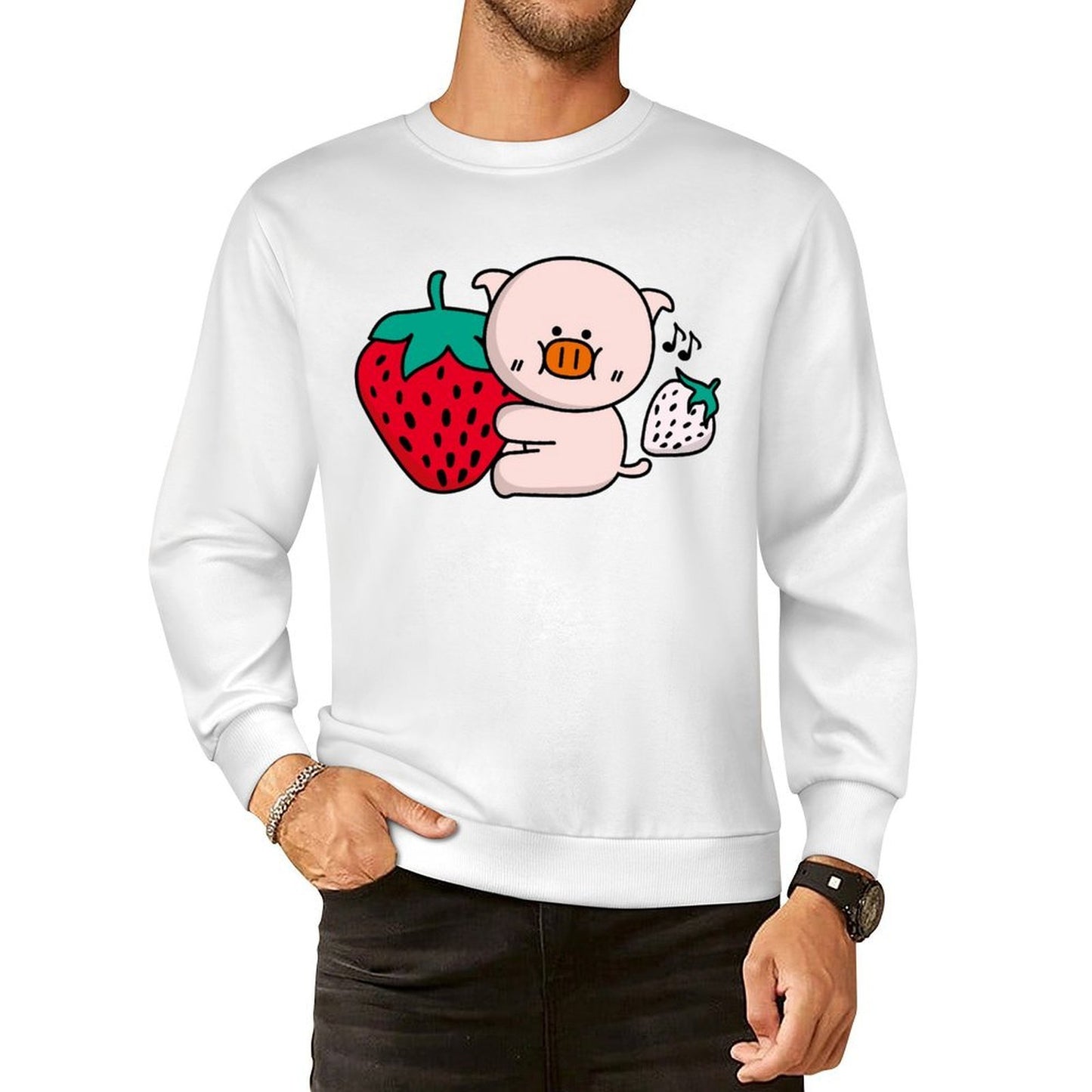 Front Patterned Long Sleeve TopEasy-Care Promotional