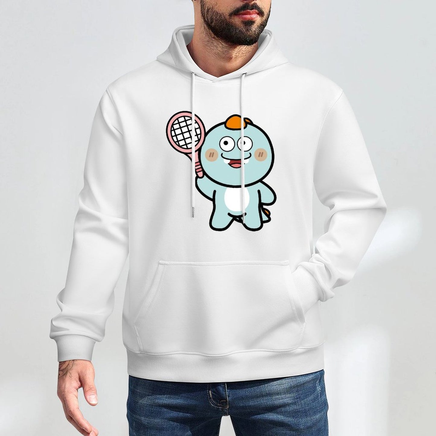 Batch-Printed Seamless Front Graphic Hoodies