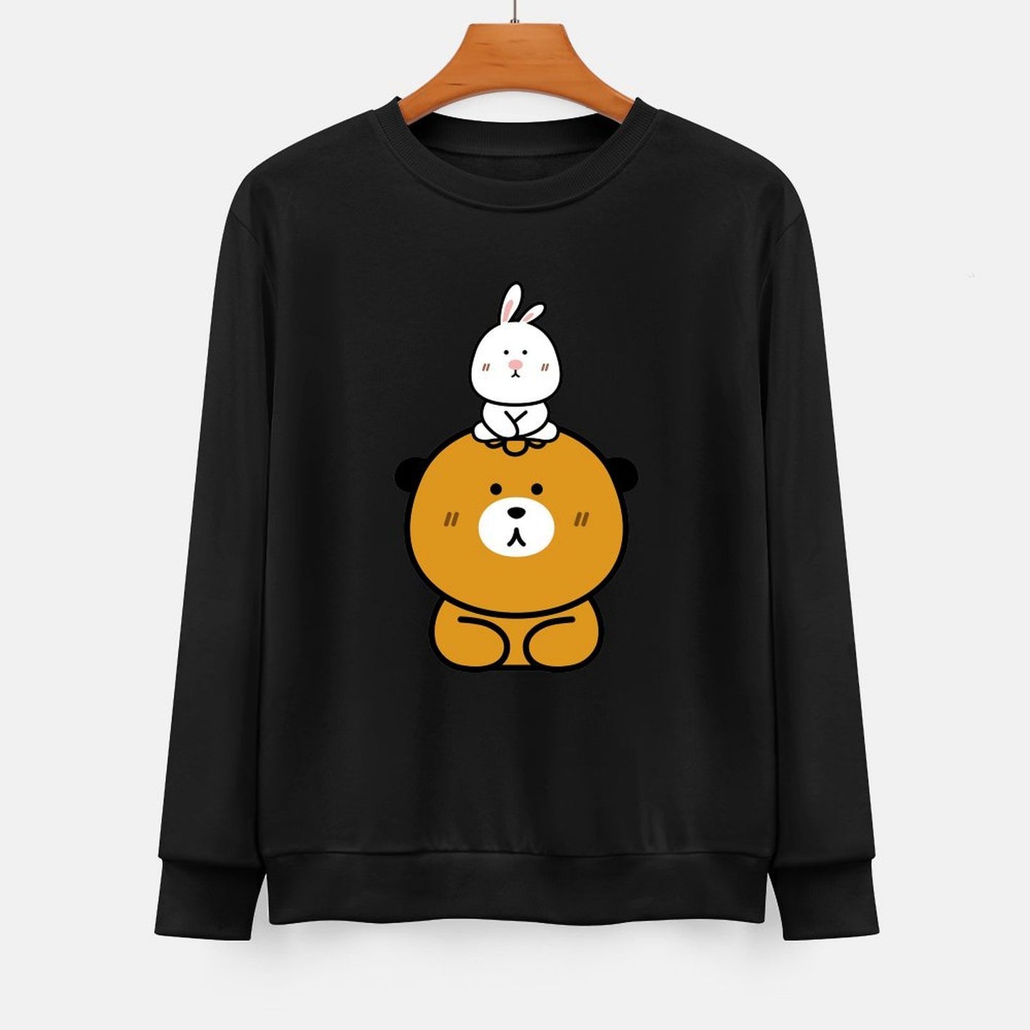  Front Patterned Long Sleeve TopVibrant Colors Crew Neck