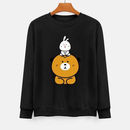  Front Patterned Long Sleeve TopVibrant Colors Crew Neck