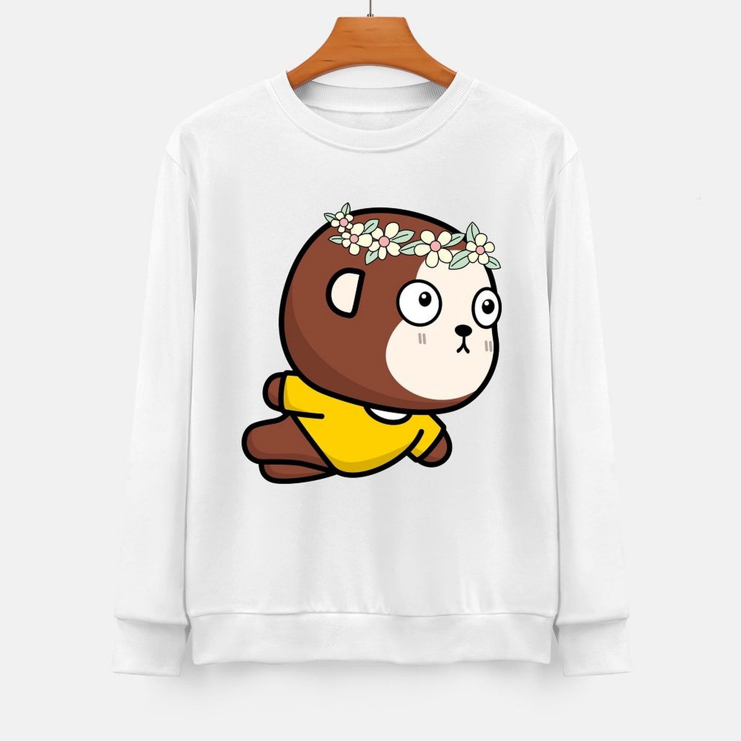 Front Patterned Long Sleeve TopClean 100% Cotton