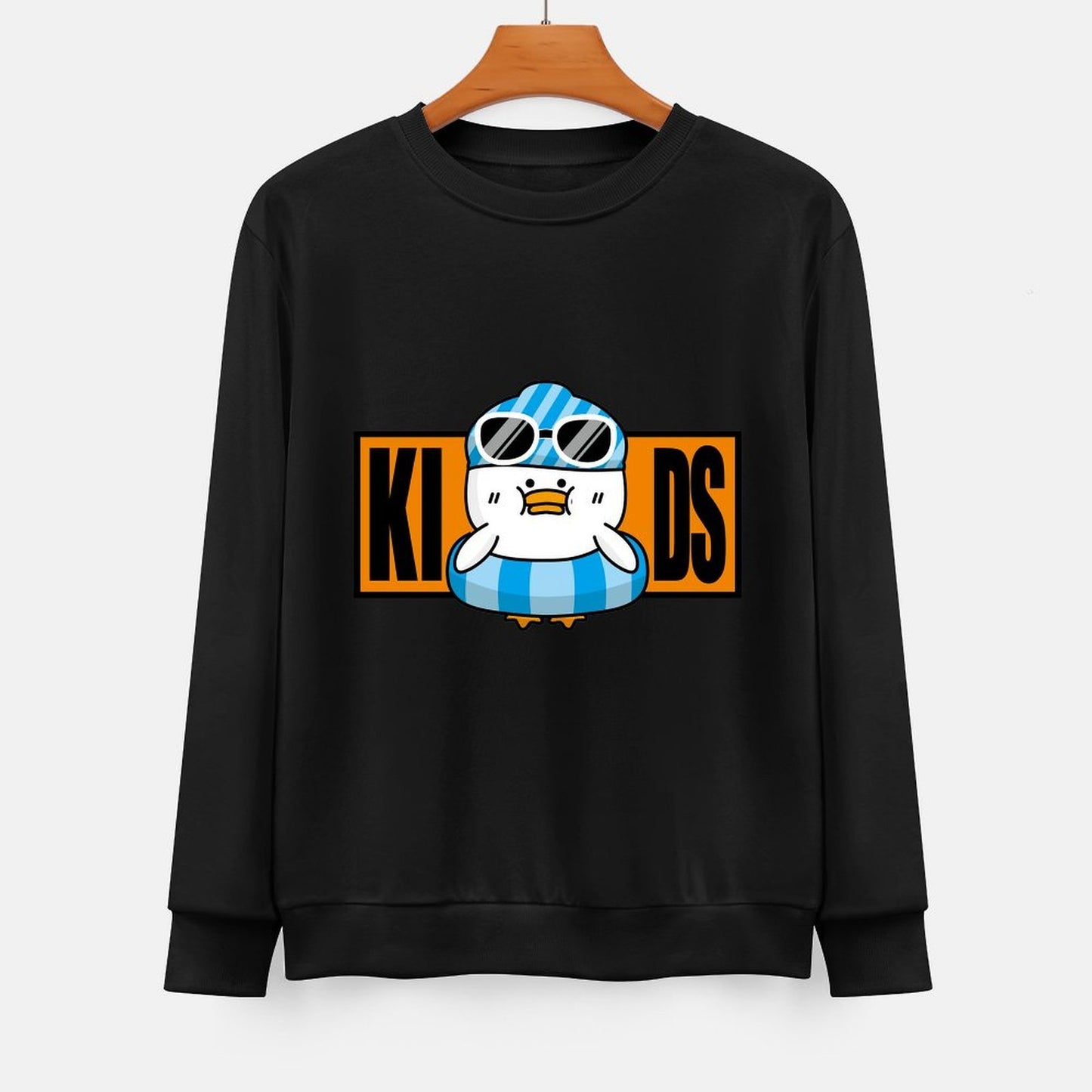 Front Patterned Long Sleeve TopSport Cotton