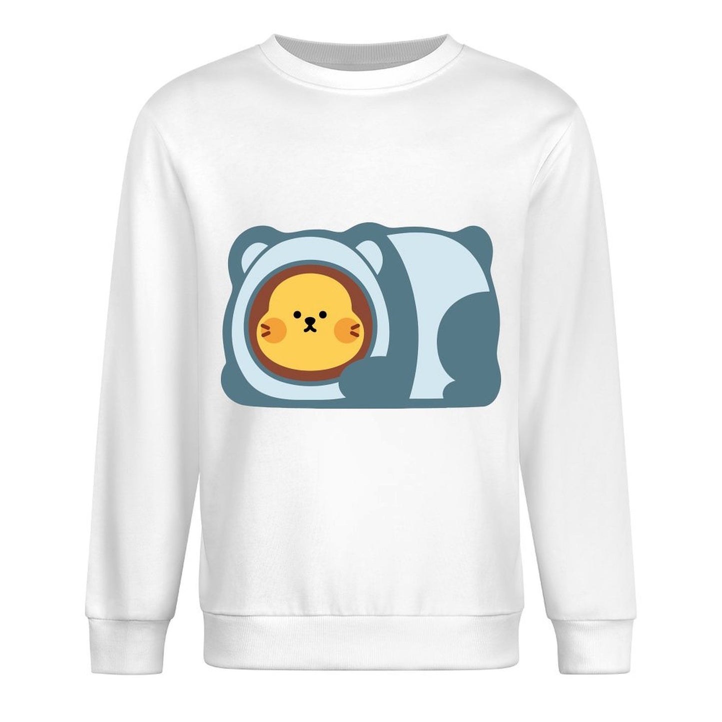 Front Patterned Long Sleeve TopCrew Neck Printing