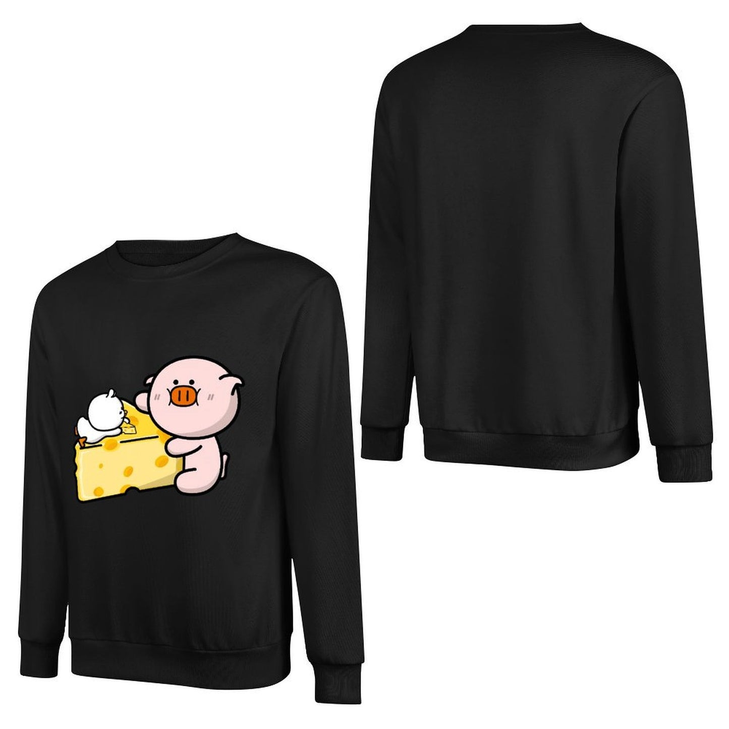 Front Patterned Long Sleeve TopEasyWear Batch-Printed