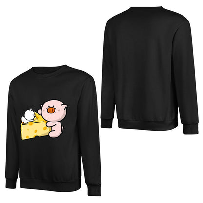 Front Patterned Long Sleeve TopEasyWear Batch-Printed