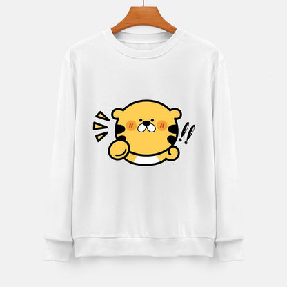 Front Patterned Long Sleeve TopMidweight Shrink-Resistant