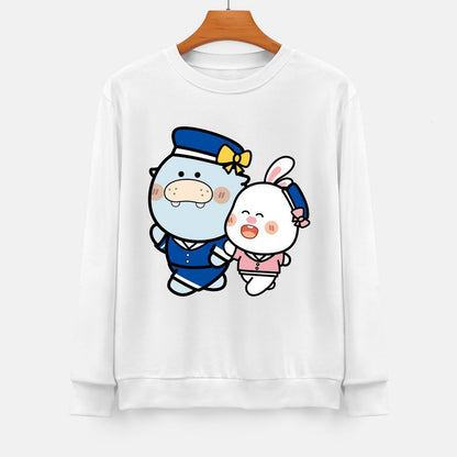 Front Patterned Long Sleeve TopRecycled Casual