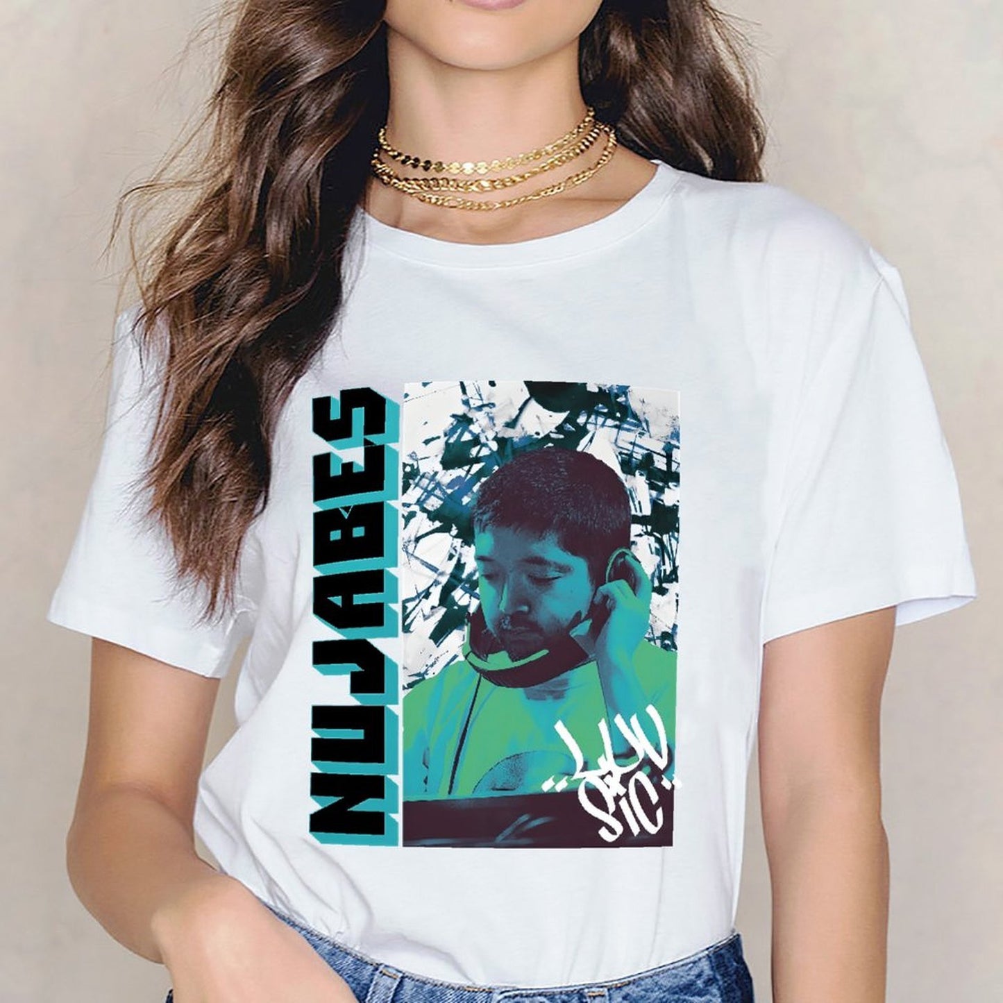 Inkmay Casual Cotton T-shirt Abstract Art With Bold Colors Unisex T-shirt