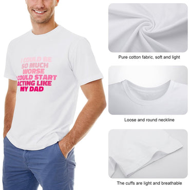 Inkmay Casual  Cotton T-shirt Abstract Pink Layers Form Unique Design Unisex T-shirtLooseFit Performance T-Shirt
