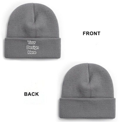Custom grey knit hat