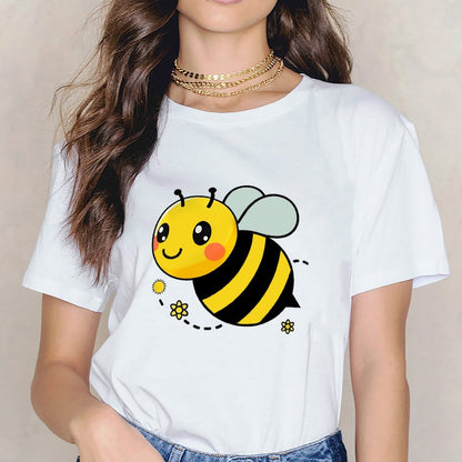 Inkmay Casual Cotton T-shirt Cute Bee With Yellow Black Stripes Unisex T-shirtEssential SoftTouch T-Shirt