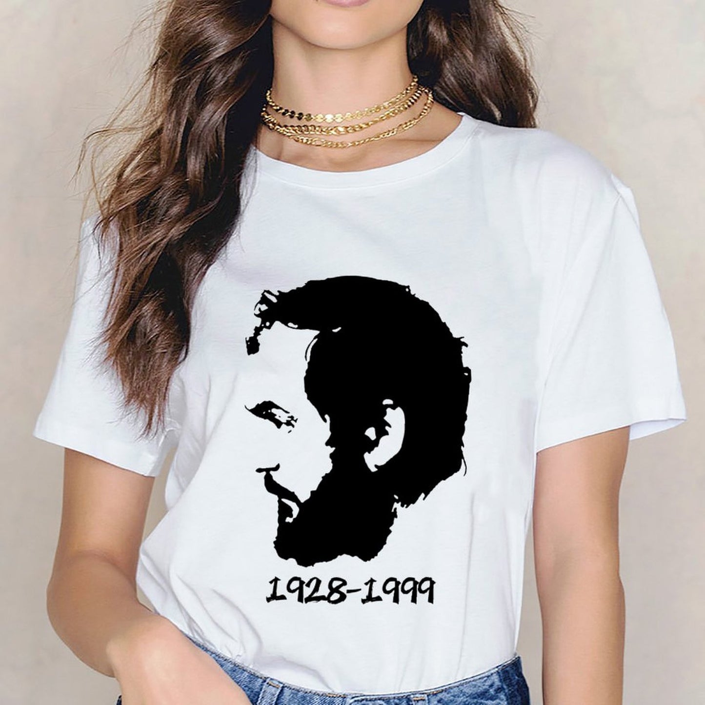 Inkmay Casual Cotton T-shirt Abstract Black And White Design Art Unisex T-shirtAllSeason Cotton T-Shirt