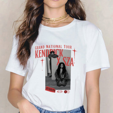 Inkmay Casual Cotton T-shirt Drick X Sza Collaboration Poster Art Unisex T-shirt