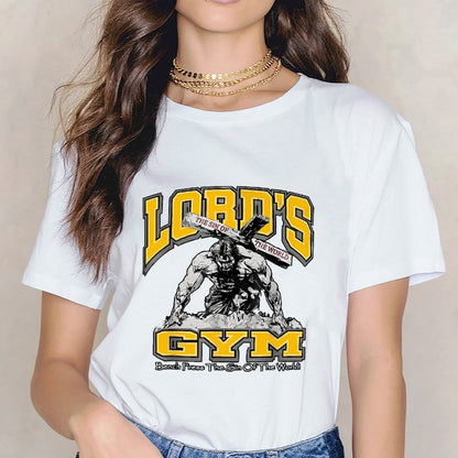 Inkmay Casual Cotton T-shirt Lord S Gym Sin Of World Unisex T-shirtHeavyweight TrueFit T-Shirt