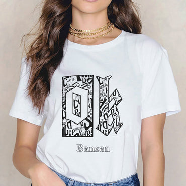 Inkmay Casual Cotton T-shirt Solid Black Background No Pattern Prints Unisex T-shirtOutdoor Midweight T-Shirt