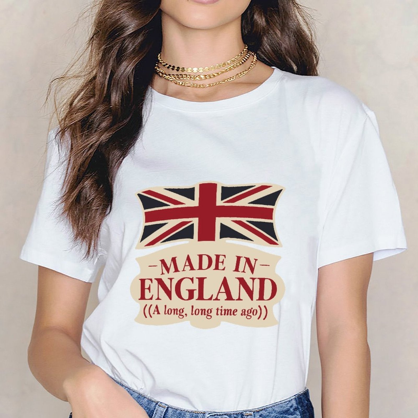 Inkmay Casual Cotton T-shirt Made In England A Long Time Ago Unisex T-shirt Premium T-Shirt
