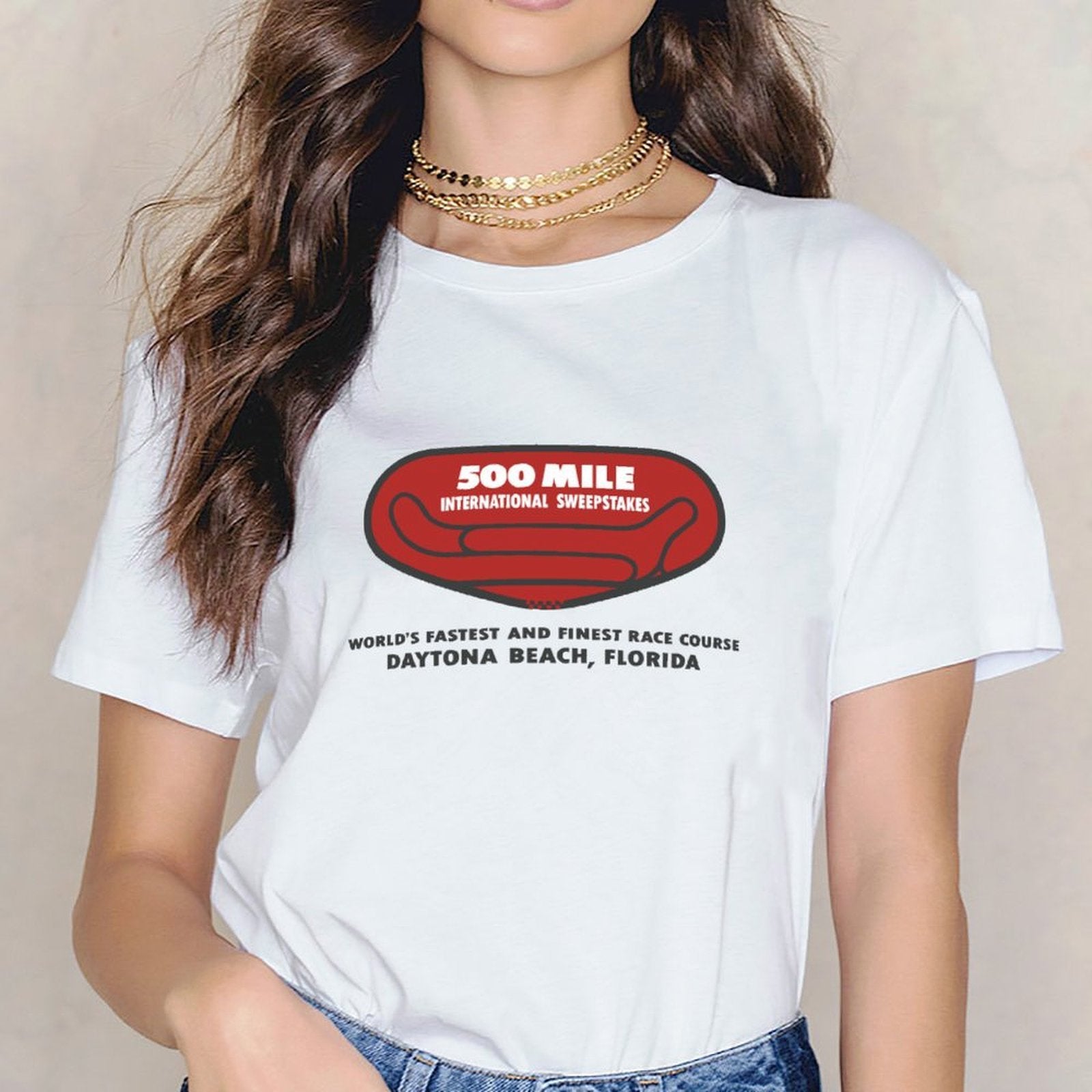 Inkmay Casual Cotton T-shirt Red Oval With Text Inside Unisex T-shirtSoftFeel EasyWear T-Shirt