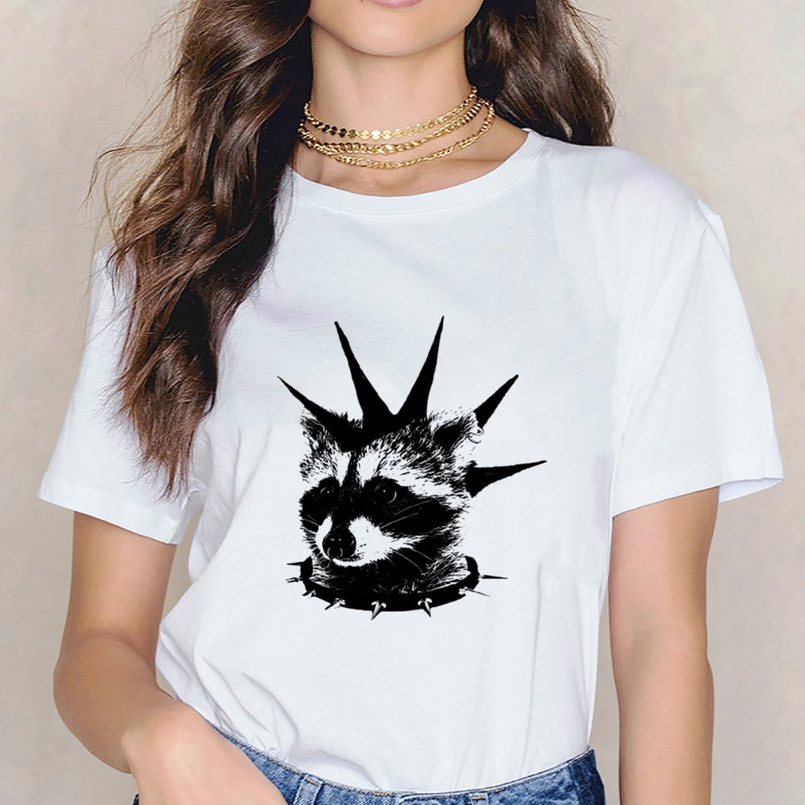 Inkmay Casual Cotton T-shirt Abstract Black And White Design Art Unisex T-shirtCityStyle Solid T-Shirt