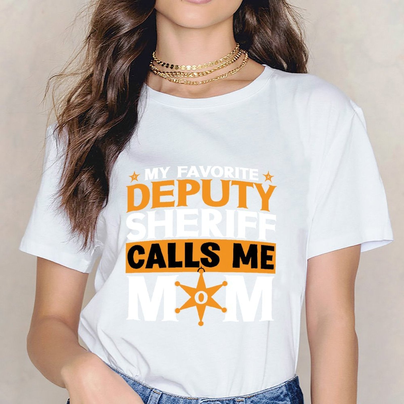 Inkmay Casual  Cotton T-shirt Orange Background With Black Text Calls Unisex T-shirtSoftstyle Neat T-Shirt