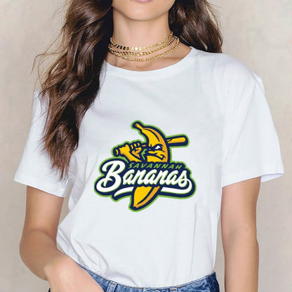 Inkmay Casual Cotton T-shirt Savannah Bananas Logo With Banana Bat Unisex T-shirtTrueComfort Neat T-Shirt