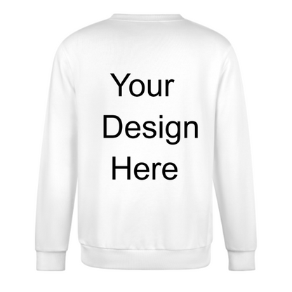 White Printing Long Sleeve Sweatshirt Design- Back Design