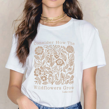 Inkmay Casual Cotton T-shirt Solid Beige Background No Patterns Unisex T-shirtMen¡¯s / Women¡¯s / Youth StreetLine T-Shirt
